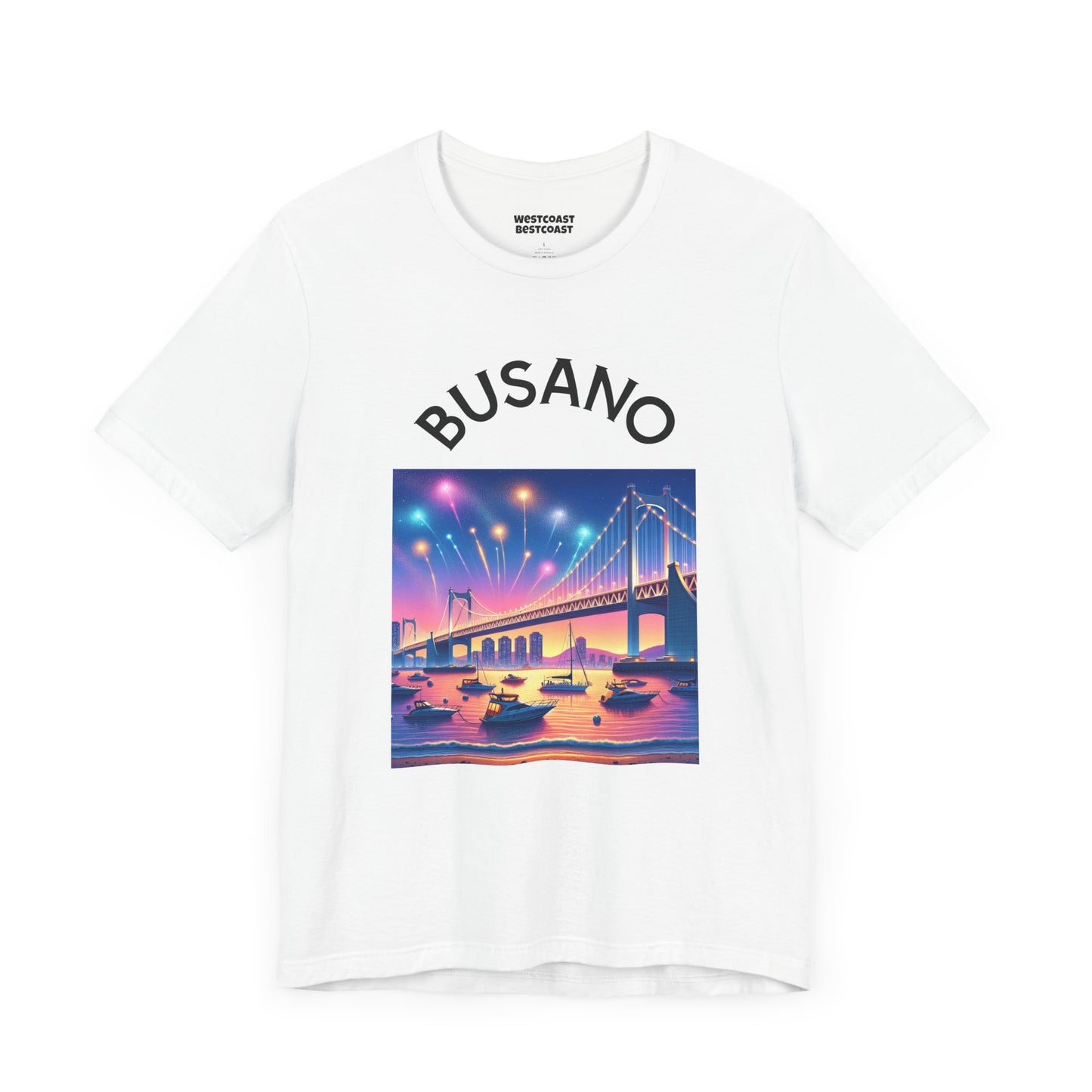 Busan Graphic Tee - Vibrant Short Sleeve T-Shirt for Travel Lovers